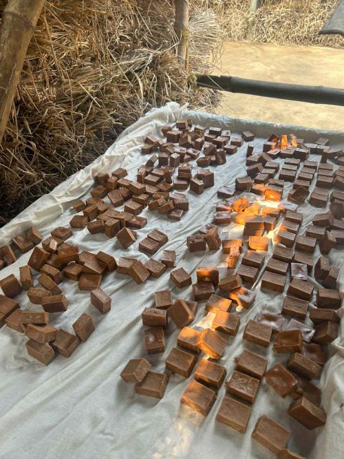 The making of 'patali gur' involves slow cooking