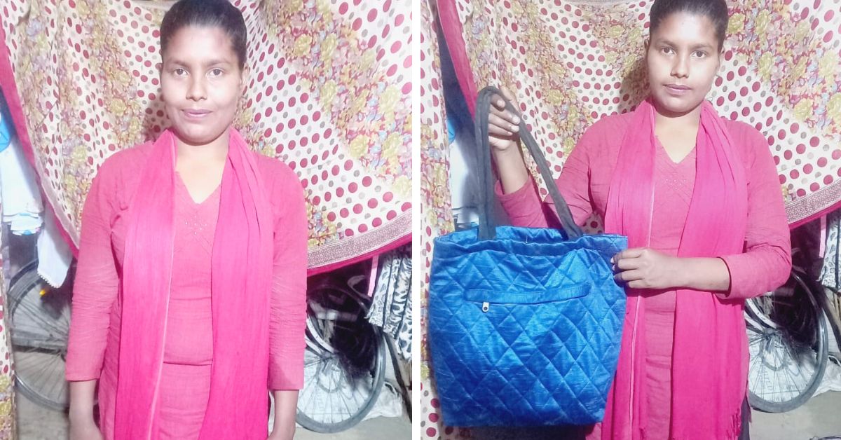 Komal Kumari is looking to start a centre in Ayodhya where she can sell the bags she makes