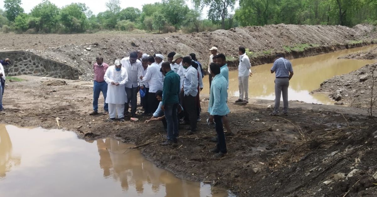 Ujjwa's team used the Johad method by Rajendra Singh to capture and store rain.