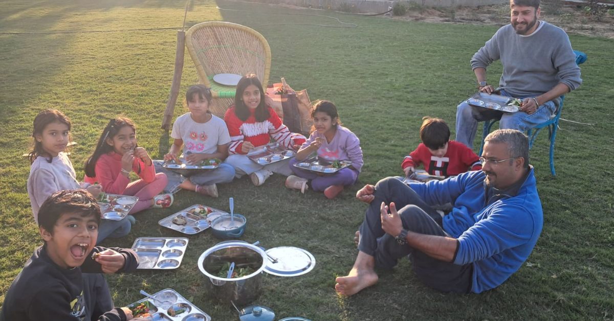 A meal is prepared for guests by the local team using produce that is available on the land 