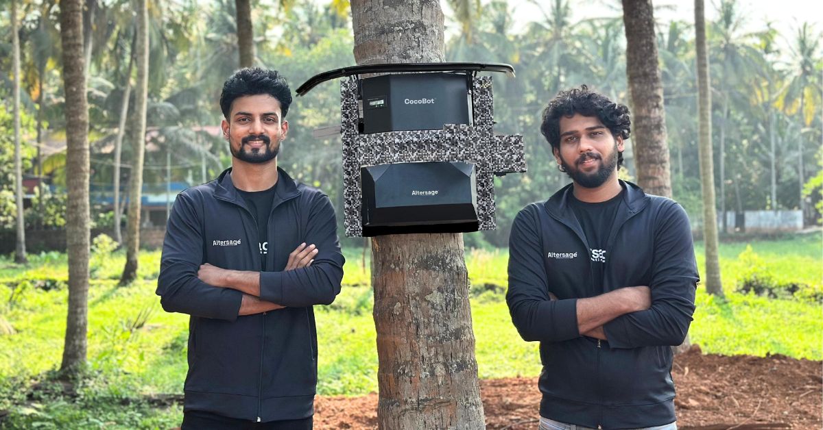 Ashin and Gokul with Coco-bot