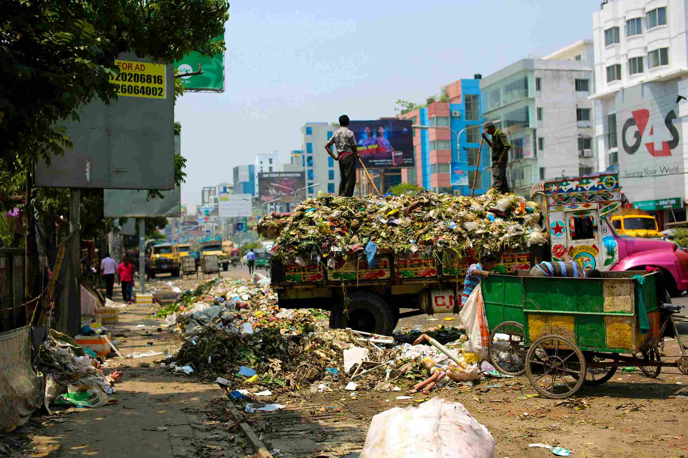 Due to not segregating organic waste, all kinds of wastes are accumulated together to be sent to landfills. 