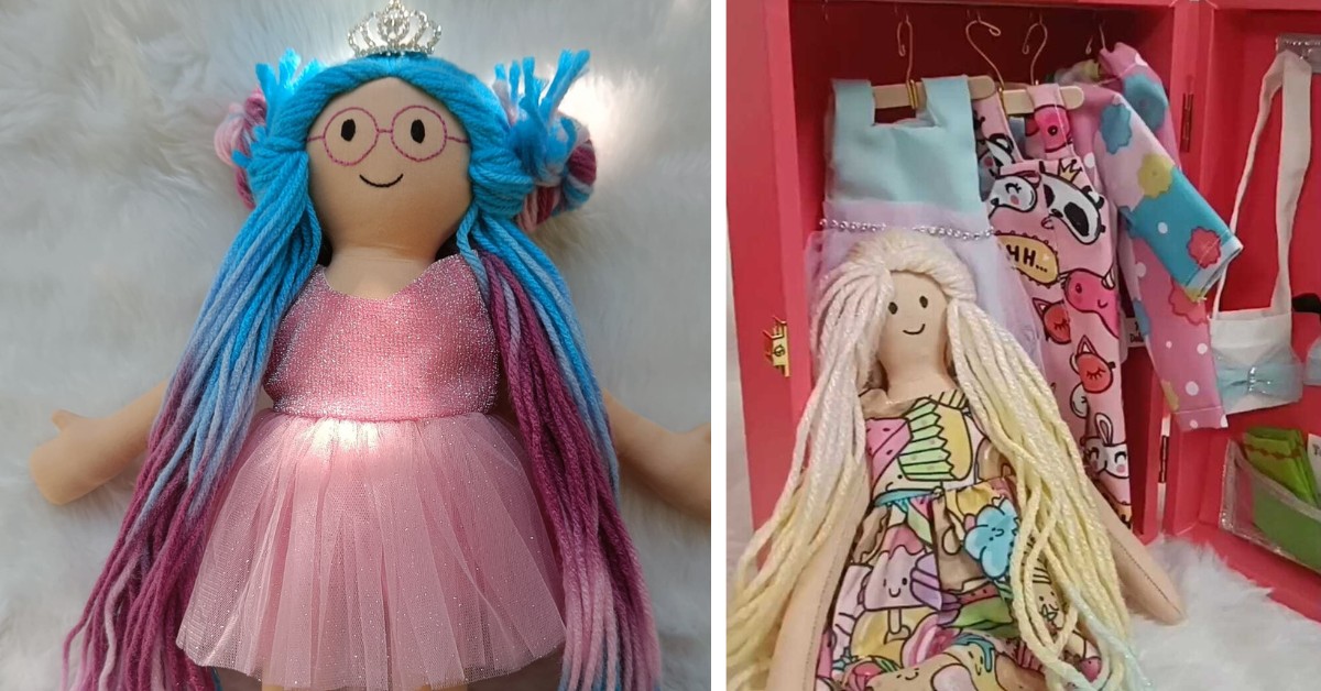 Children can play dress-up games as the clothes are not stitched to the dolls