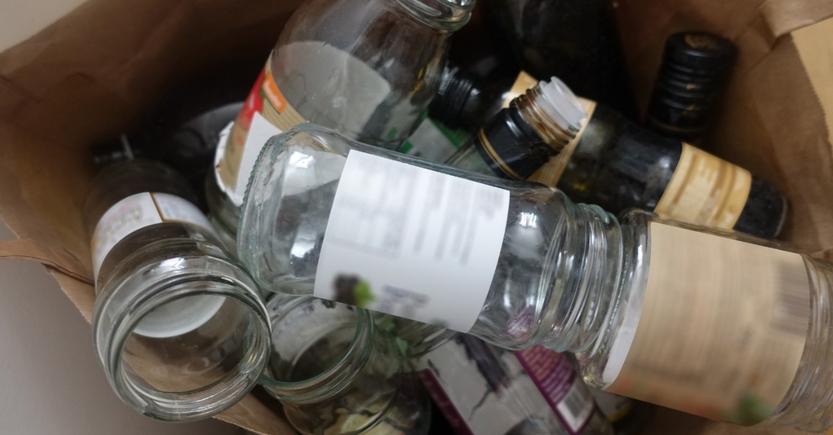 It is important to rinse and sort recyclable items like plastic containers and glass jars before throwing them away; Picture source: Friends of Glass