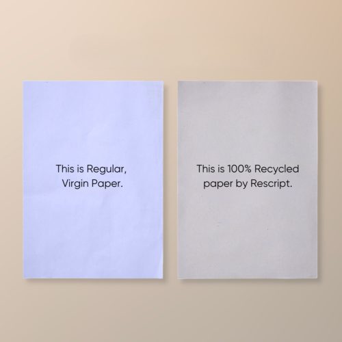 Rescript does not use any bleaching agents to make the papers white so they have the natural tone