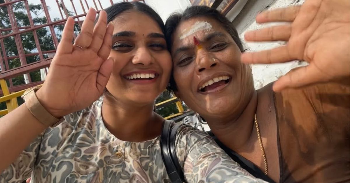 Shalini with one of her beneficiaries