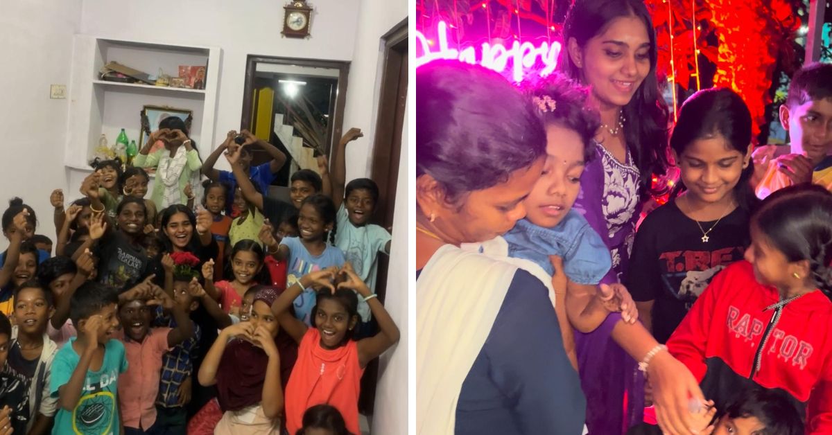 Shalini with the children
