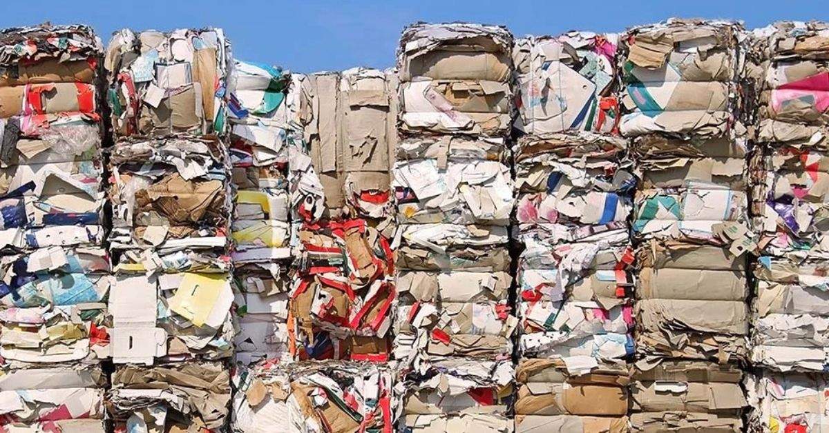 a pile of paper waste