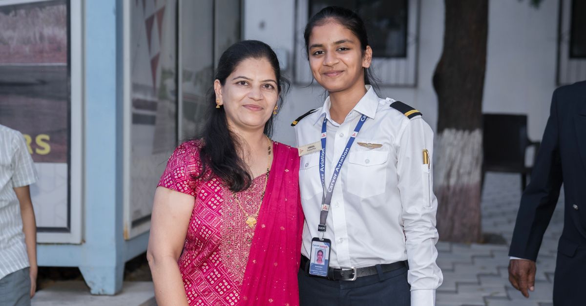 Samaira with her mother