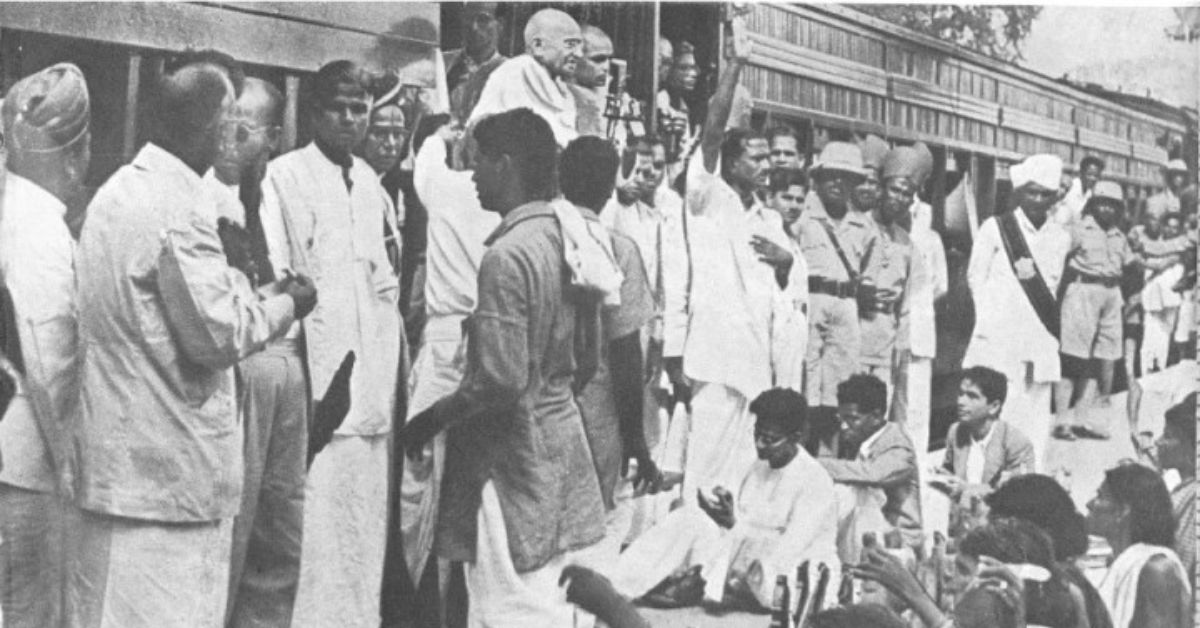 women weaving at the Madras station.