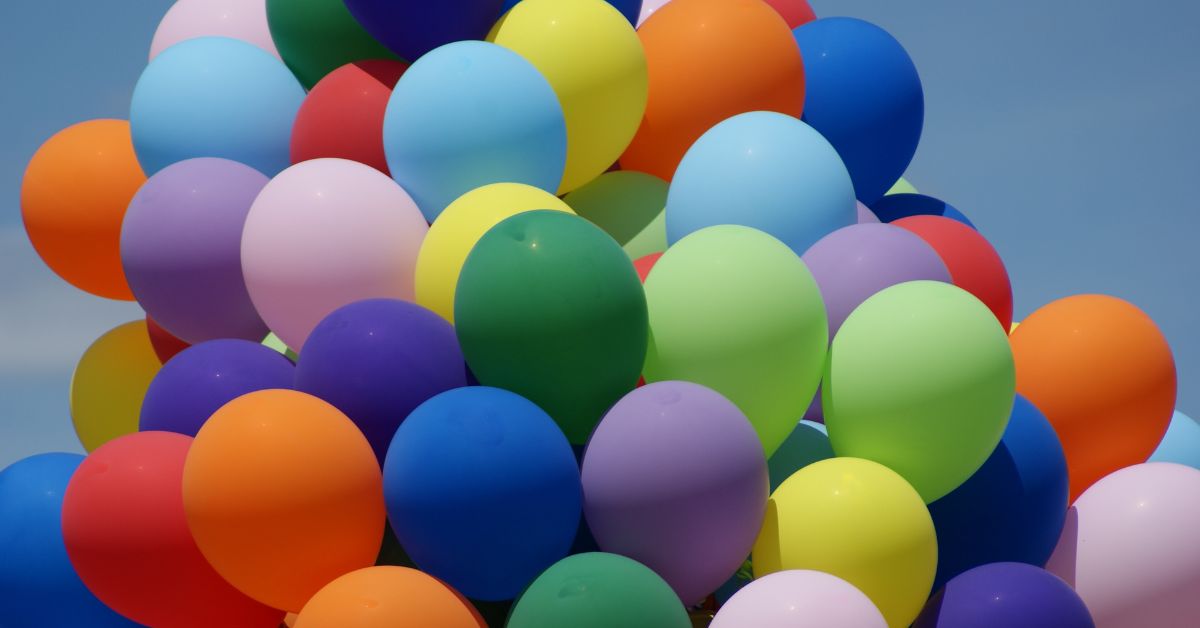 balloons in the sky