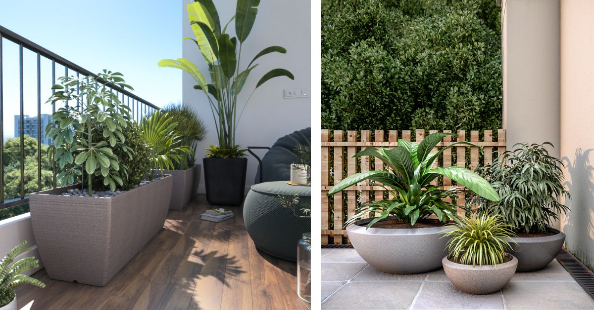 Outdoor pots from Sereno