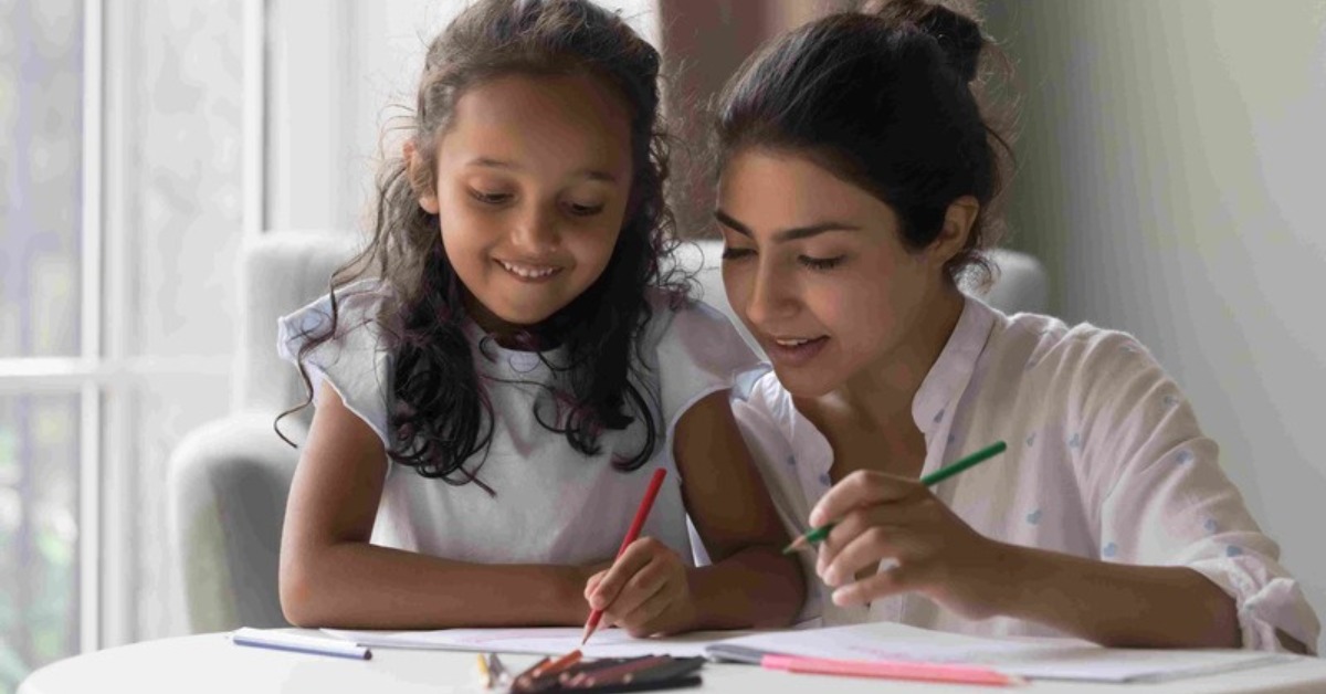 “Yoga, meditation, and art are wonderful tools to help children release stress,” says Dr. Kaveri Subbiah.