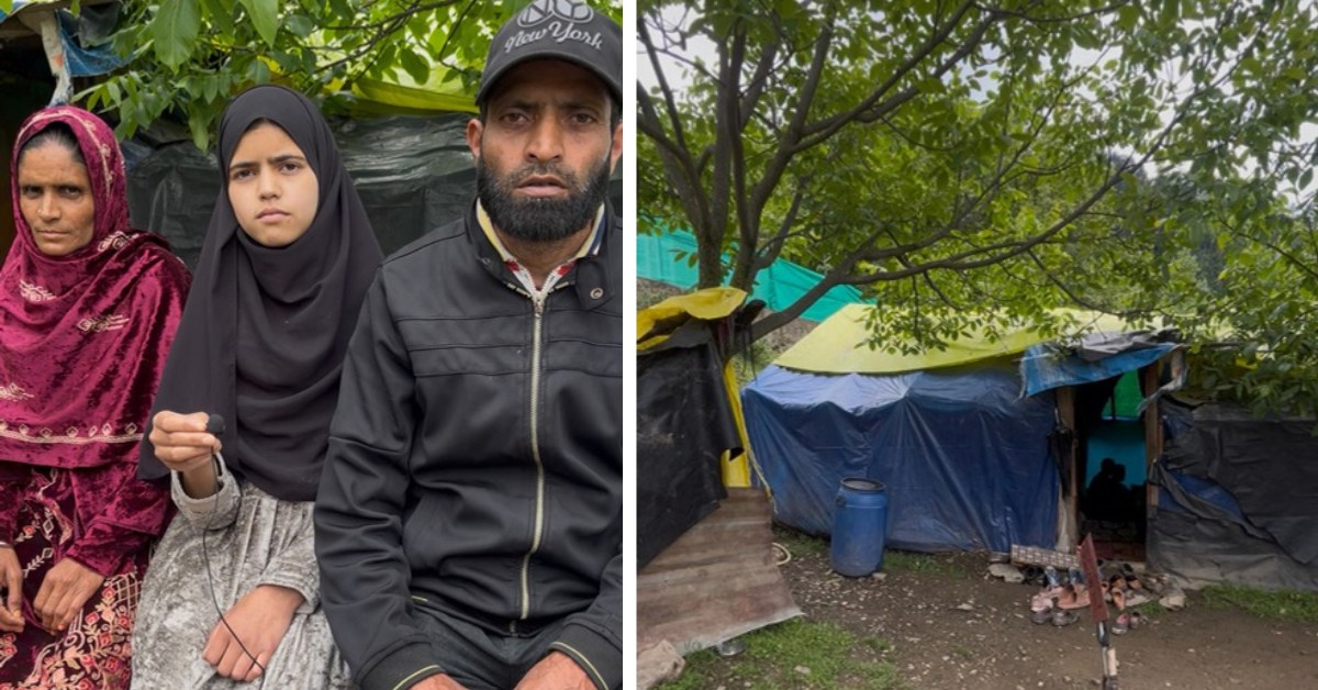 Shabnam Sadiq, 17, studied in this Pulwama tent without electricity or coaching — and scored 92% in Class 12 with her parents’ support.