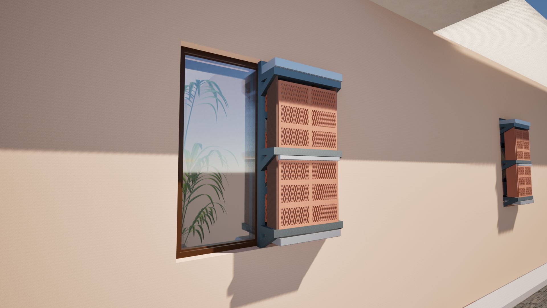 Terracool is hybrid wall module combining desiccant-based dehumidification, evaporative cooling, and solar power