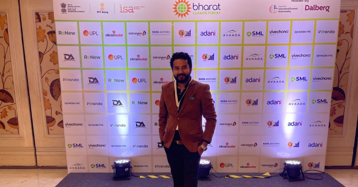 Dr Ashish Sharma joined the Bharat Climate Finance Forum 2025 as an invited changemaker and clean tech entrepreneur, supporting India’s Net Zero and green growth goals.