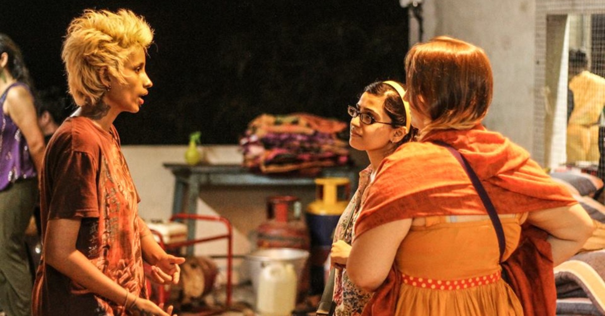 Reshma at a street art event