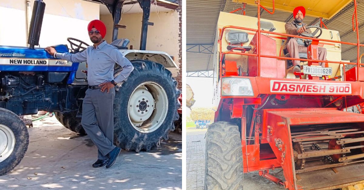 Davinder Singh (38) runs a farm equipment rental service in his hometown of Gurdaspur in Punjab