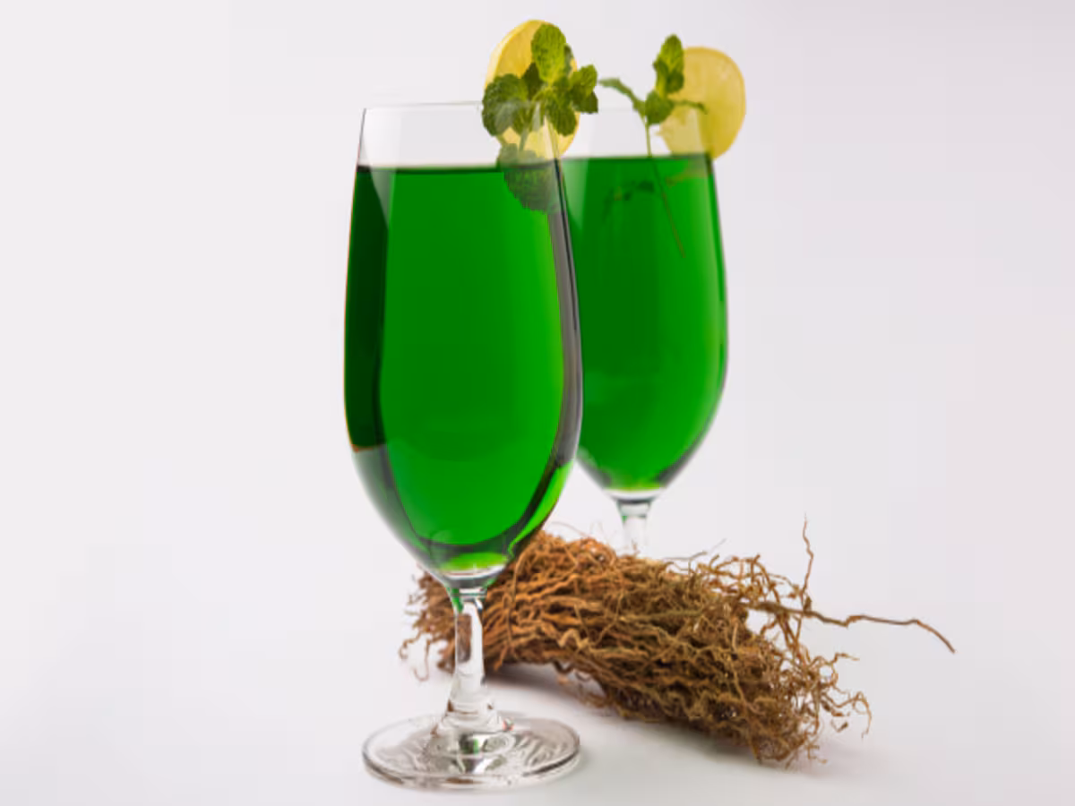 Khus Sherbet is popular for its earthy aroma and cooling nature 