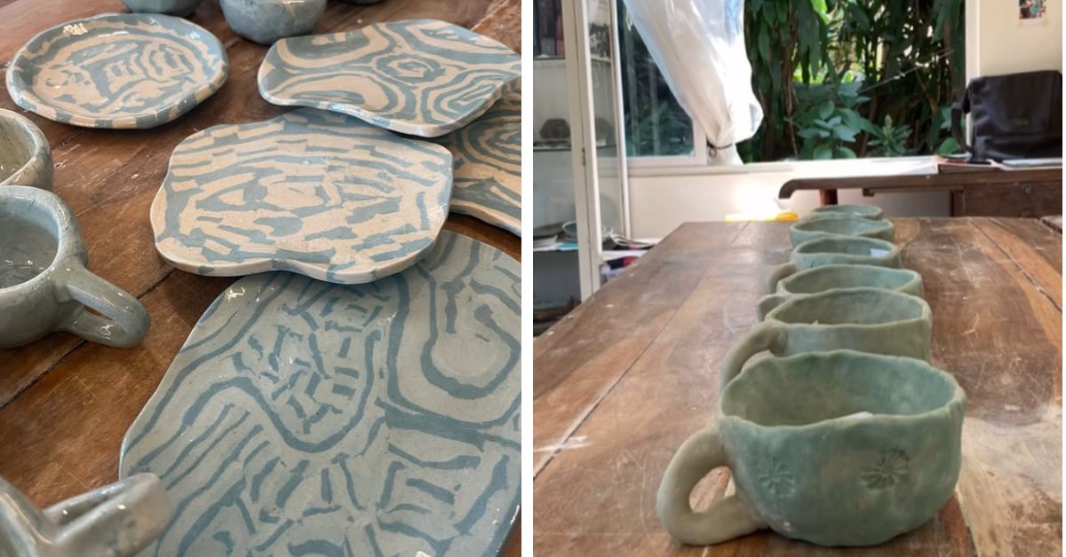 At The Pottery Lab in Mumbai, you'll learn how to make tea cups, plates and other items