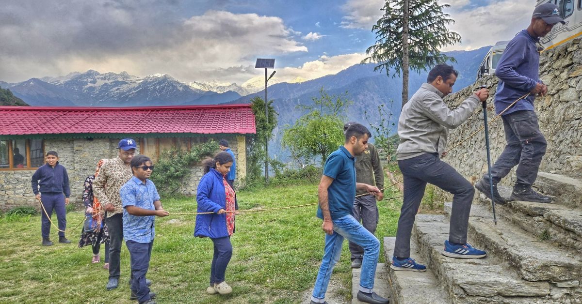 There were nine disabled participants on the trek to Dayara Bugyal 