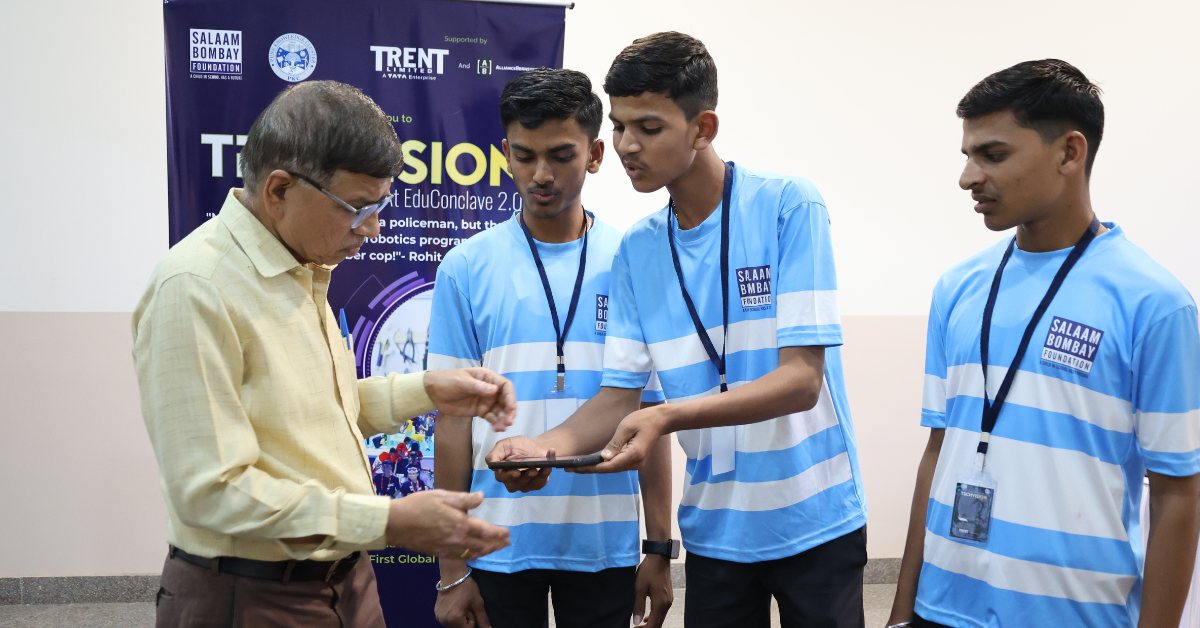 Aditya's friends, Parashram Pingal and Abhijeet Pawar, played an important role in building the KrushiBot as they helped with the design