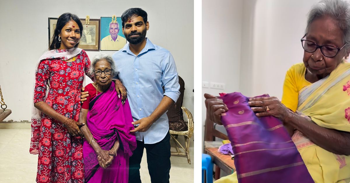 Uma with her grandmother