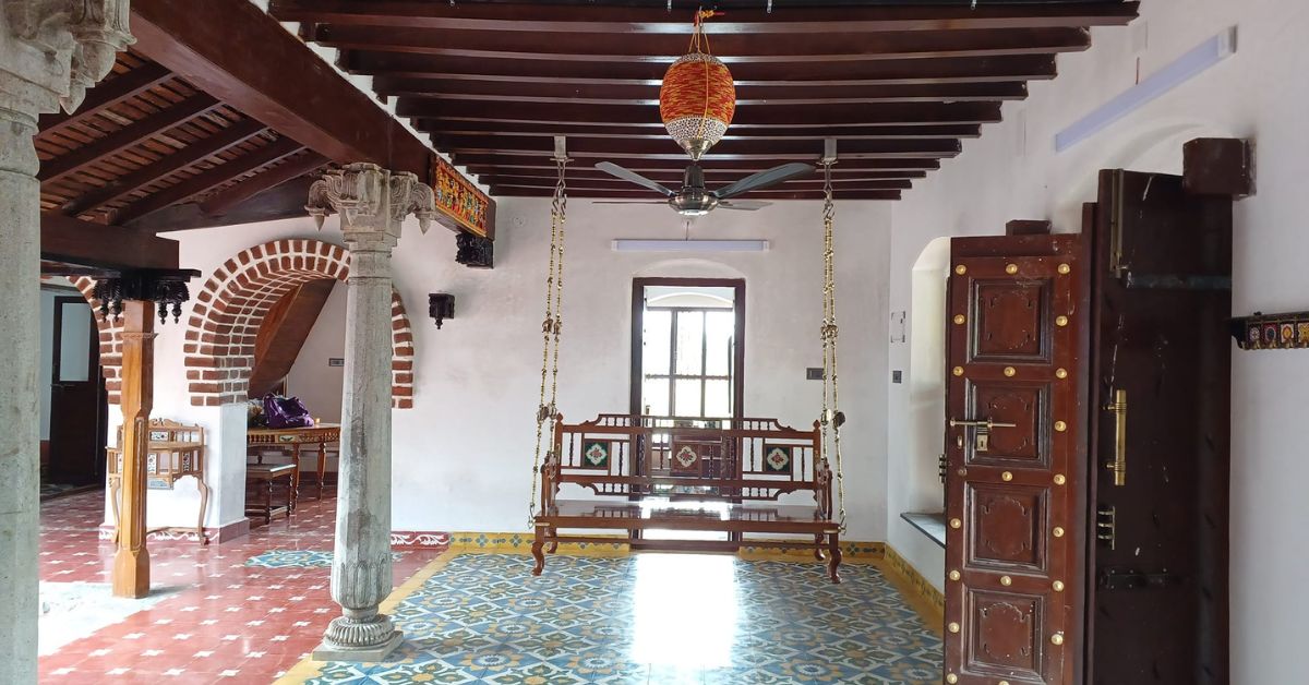 the foyer of the house