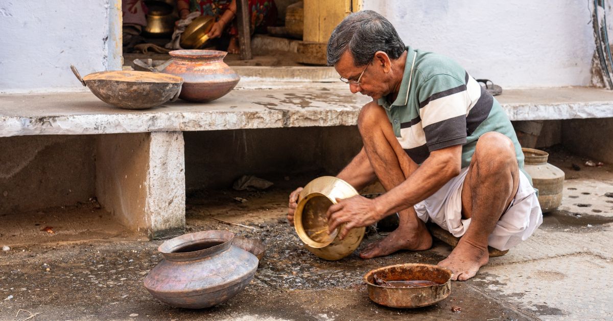 Ash is still used to clean utensils in village areas.