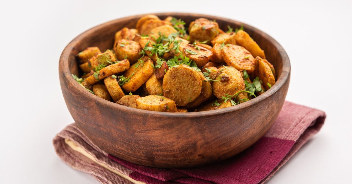 A bowl of spicy home-grown Arbi curry is a must this monsoon.