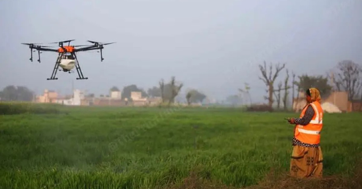 Each Drone Didi is provided with a high-capacity agricultural drone worth up to Rs 10 lakh. Representational picture source: The Print