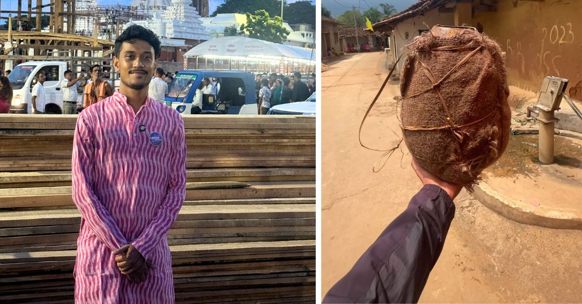 Soumya Ranjan Sahoo is a content creator whose content is focused on cultural innovations like the tumba (right) and their ability to tackle climate change