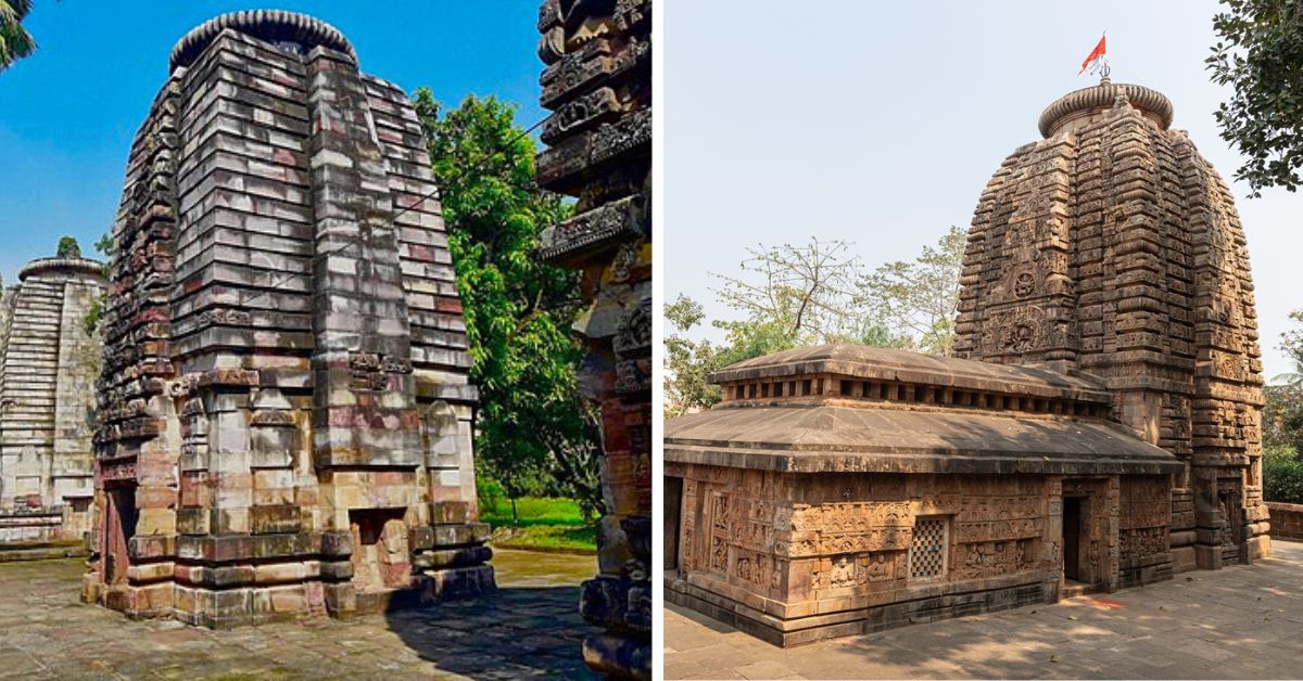 The Bharateswara temple (L) and Parasurameswara temple (R)