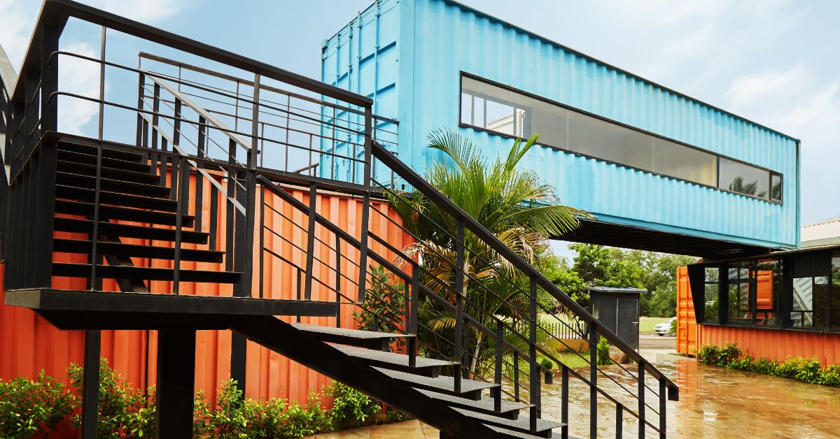 Constructing using shipping containers is especially viable in cases where the land is leased 