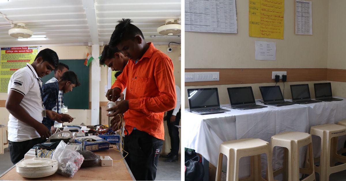 The vocational centre of the Pratham NGO has a computer room that facilitates the youth's digital literacy