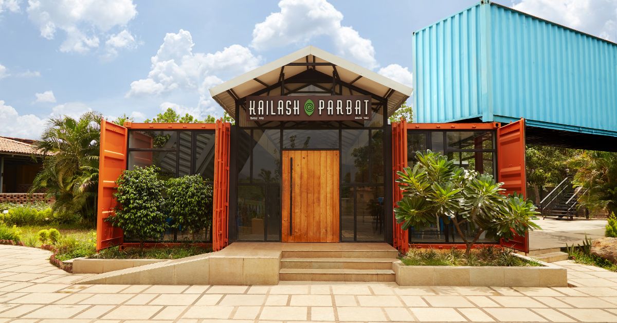 The Kailash Parbat restaurant in Khopoli makes for an eye-catching sight with its shipping container body 