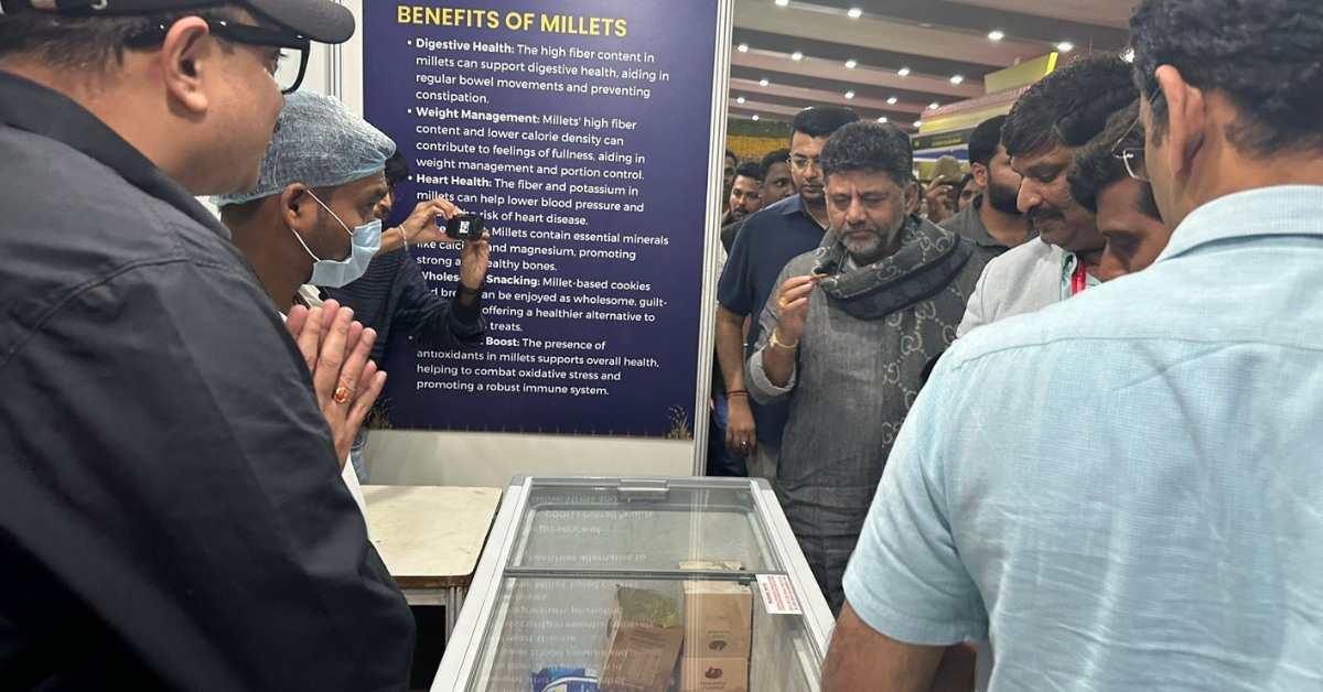 The founder of Liki Foods educates his customers about the benefits of eating millet ice cream