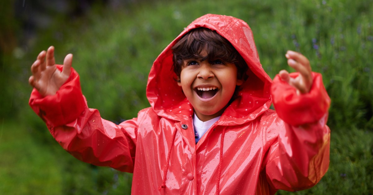Bright and colourful raincoats can make rainy days more enjoyable for your kids