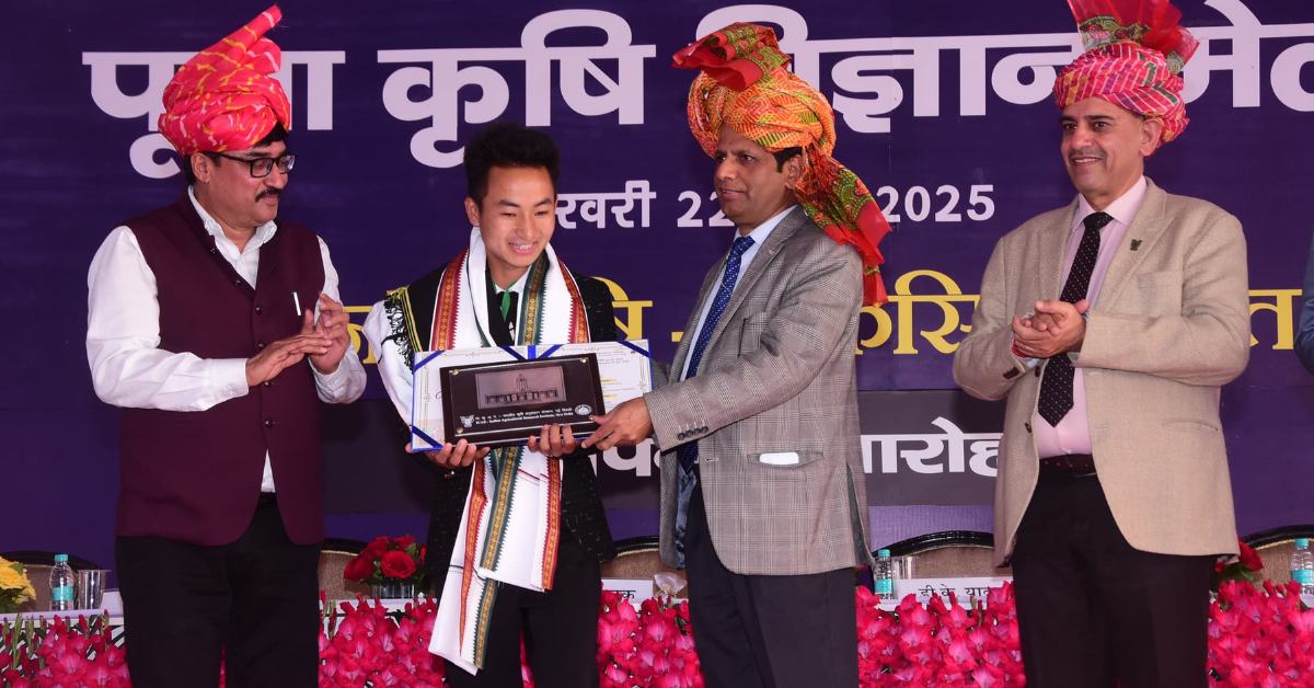 Swuyievezo received the prestigious IARI Innovative Farmer Award 2025, presented at the Pusa Agri Fair in New Delhi