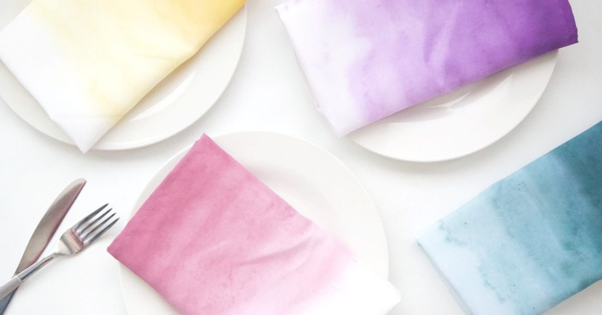Ask your kids to use the dyed cloth as napkins or table mats