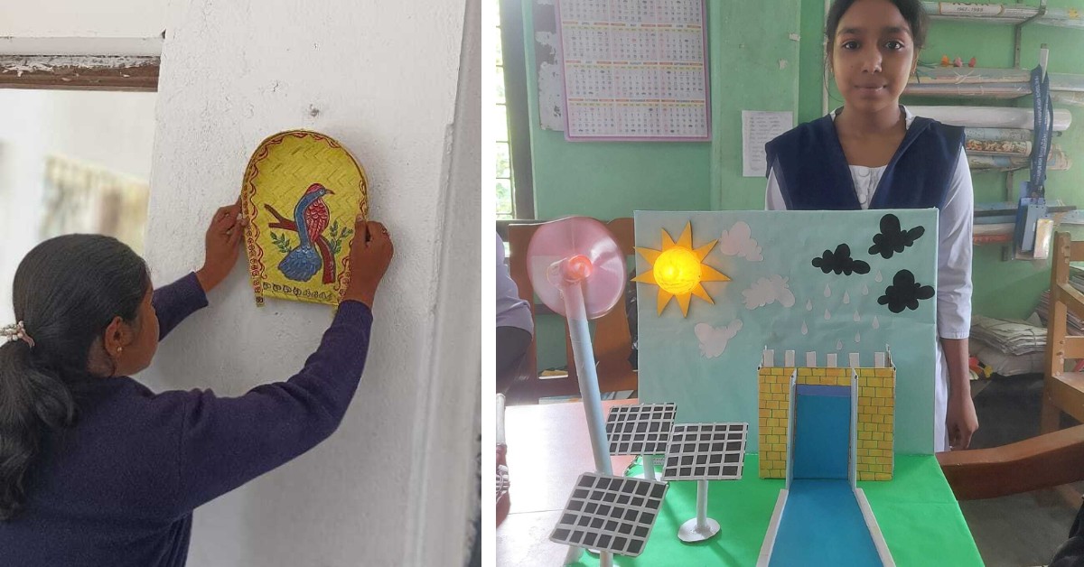 The school conducts waste management workshops for the students so they learn how to create something useful from it