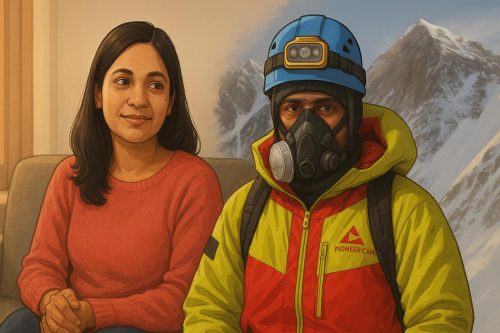 While Aritra braved Everest, his wife Ashirbani managed finances, logistics, and morale from Bengaluru.