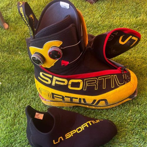 For the climb, Aritra invested in specialised high-altitude boots to endure extreme Himalayan conditions.