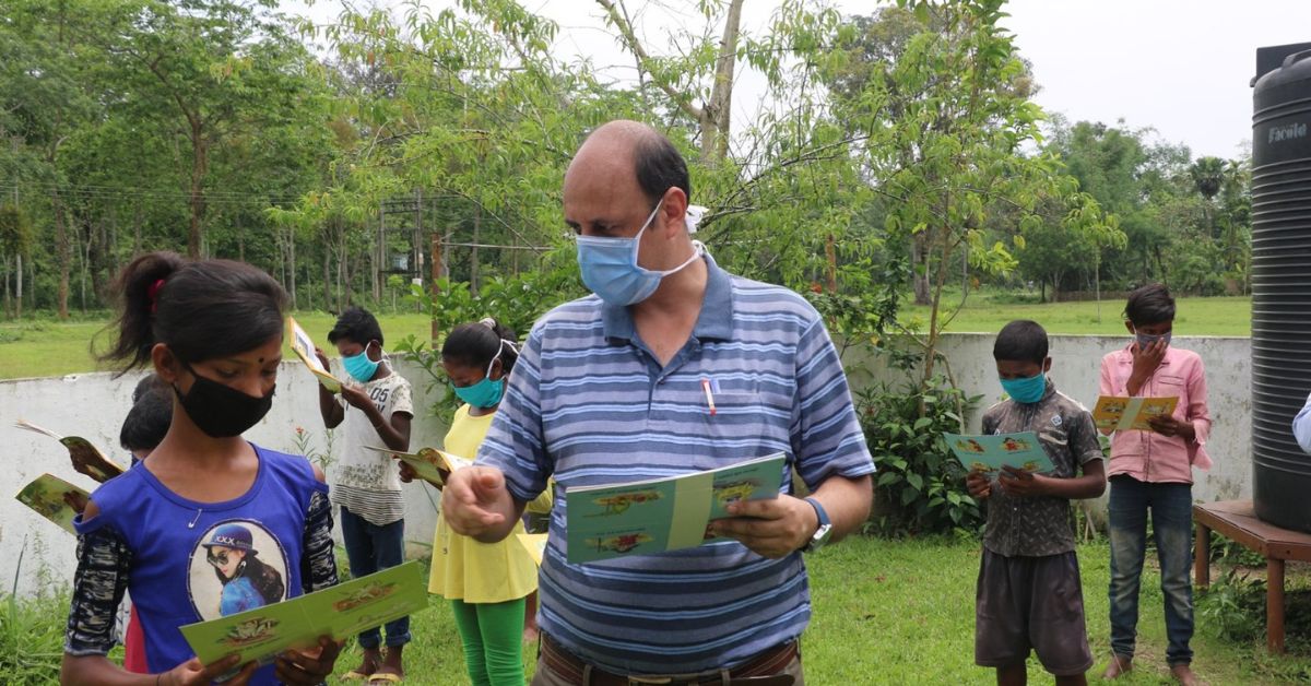 Rajib's educational approach, using visually engaging materials and direct interaction, was key in changing the villager's perspective on wildlife.