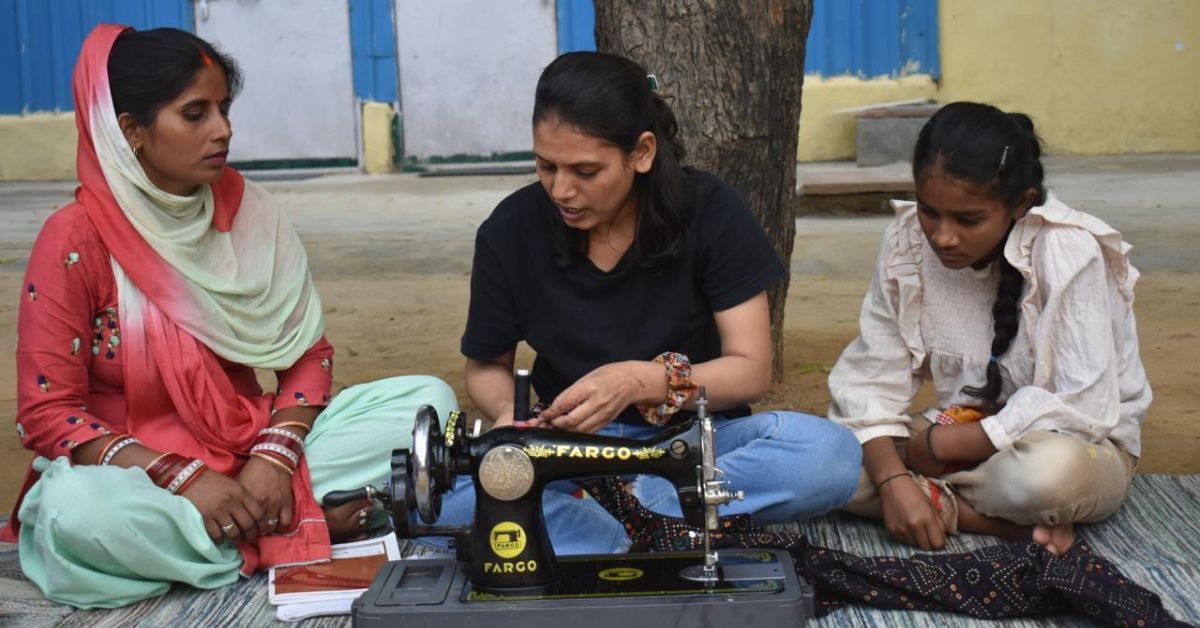 The women trained in the stitching school have now found new means of income and sustaining their families.