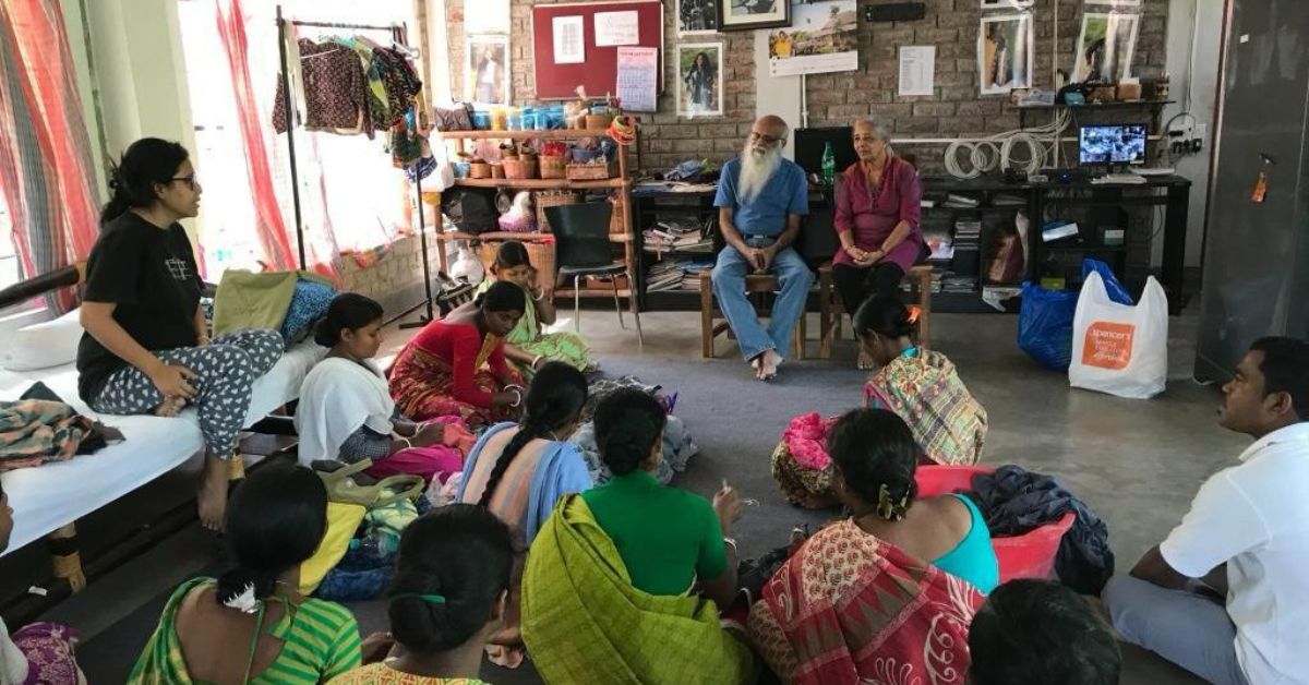 A workshop in progress for the women of Moram Earth.