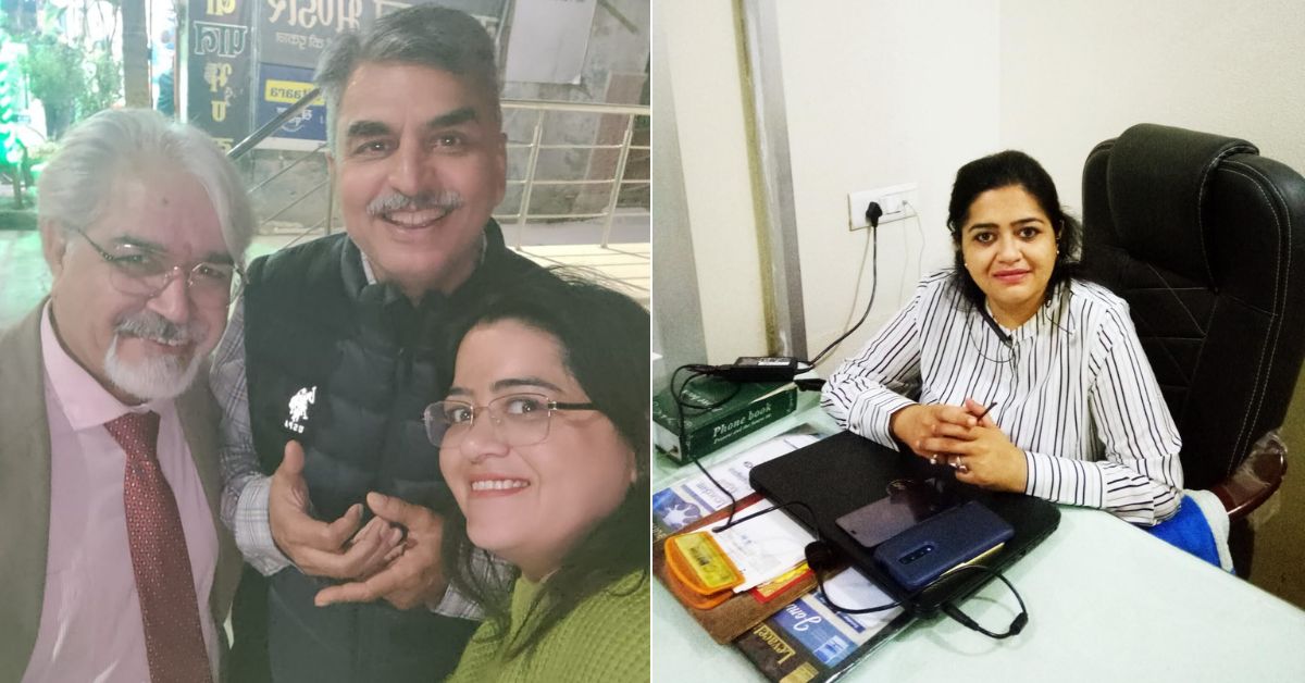 डॉ। अनिंडा अपने पिता डॉ। रूप सिडाना और चाचा डॉ। रविंदर शर्मा के साथ।