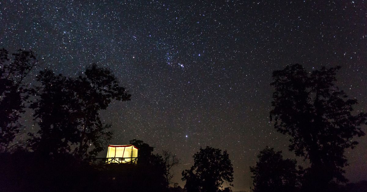 At Jamtara Wilderness Camp the Star Bed concept allows guests to experience a night under the Milky Way 