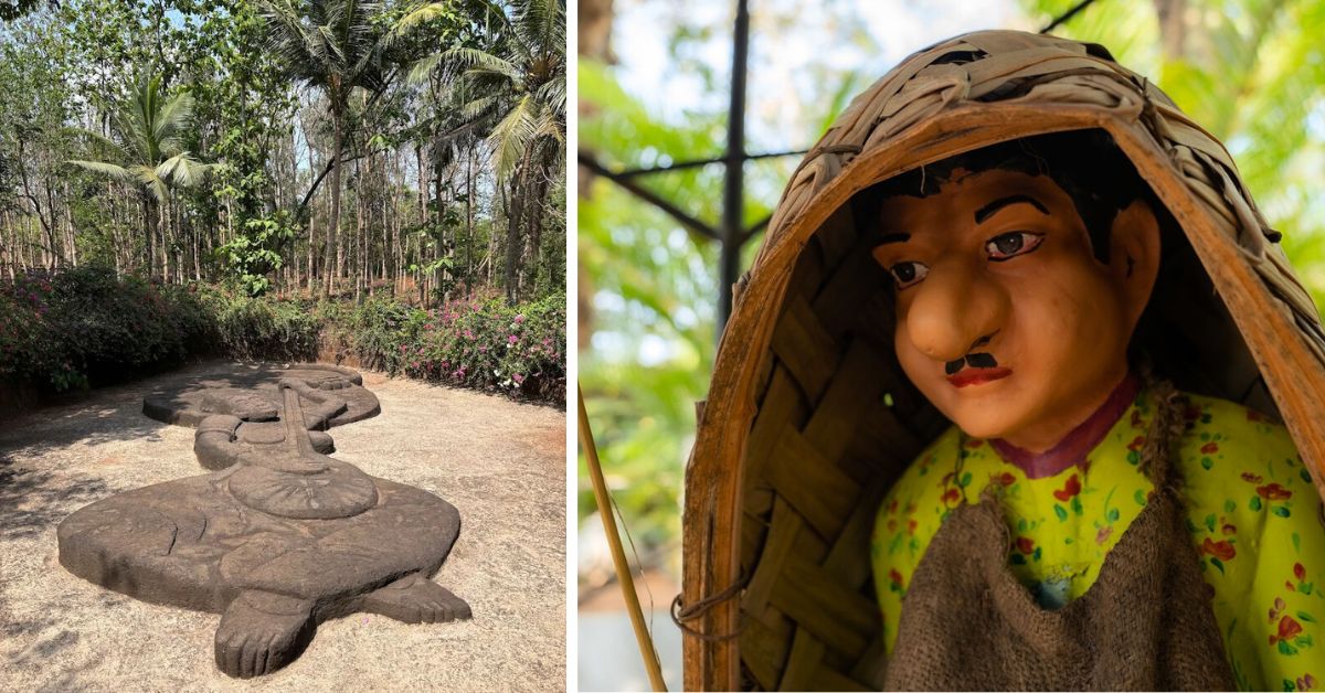 The 14-foot-long statue of Saint Mira Bai is the world’s longest laterite sculpture, Pictures source: Big Foot