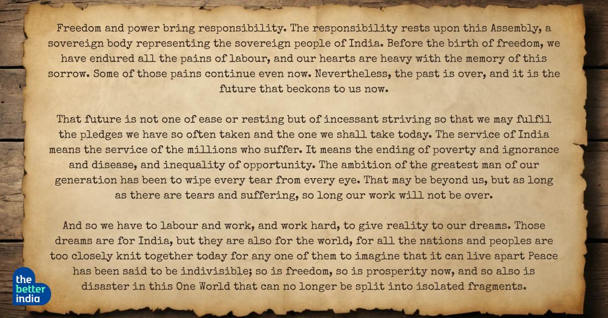 The Prime Minister's words were filled with hope and ambition